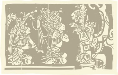 Mayan Priests Vision A clipart