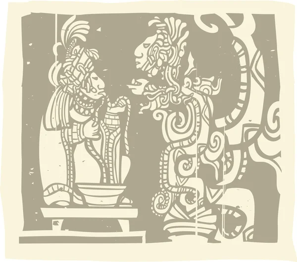 Vision eines Maya-Priesters — Stockvektor
