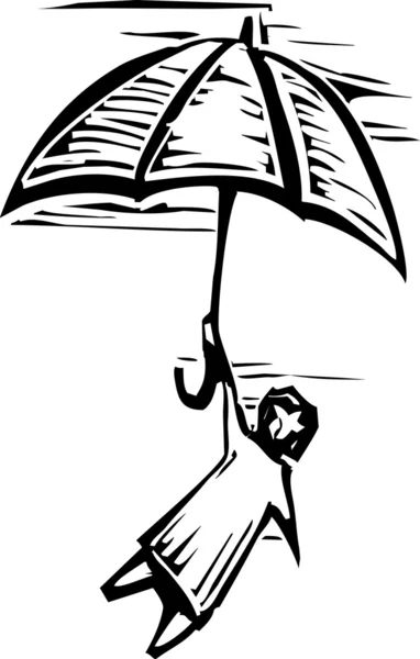 Ομπρέλα που φέρουν απομονωμένες — Διανυσματικό Αρχείο