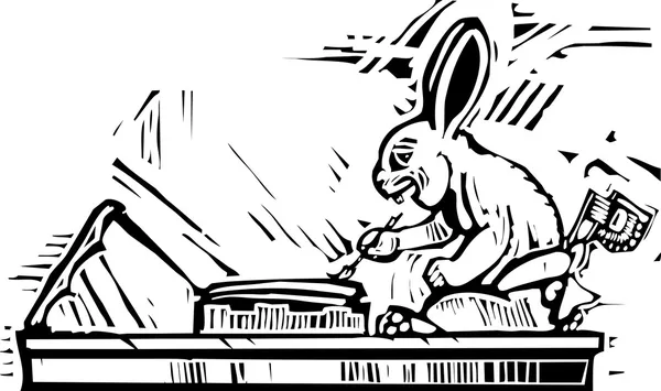 Mayan Rabbit Scribe — Stock Vector