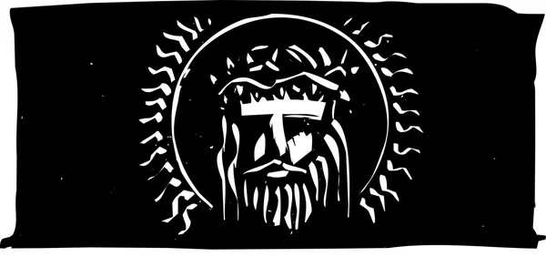 Jésus avec couronne d'épine — Image vectorielle
