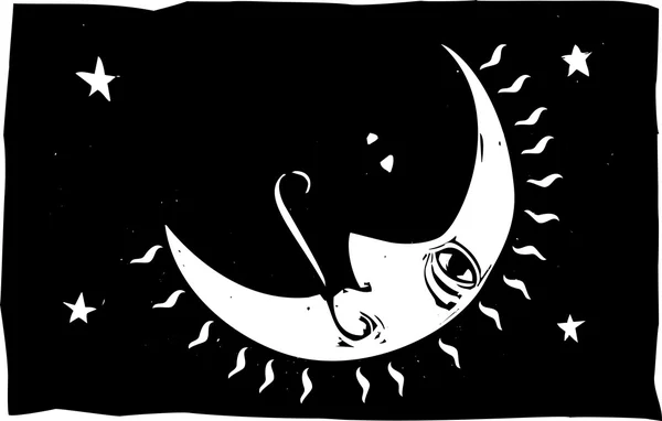 Luna creciente — Archivo Imágenes Vectoriales
