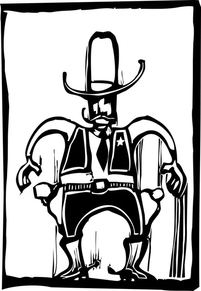 Sheriff occidental — Archivo Imágenes Vectoriales