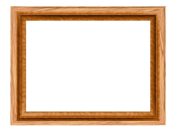 Rechteckiger Rahmen für die Gemälde und Fotografien, isoliert auf weißem Hintergrund — Stockfoto