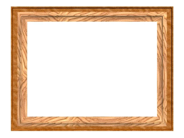Rechteckiger Rahmen für die Gemälde und Fotografien, isoliert auf weißem Hintergrund — Stockfoto