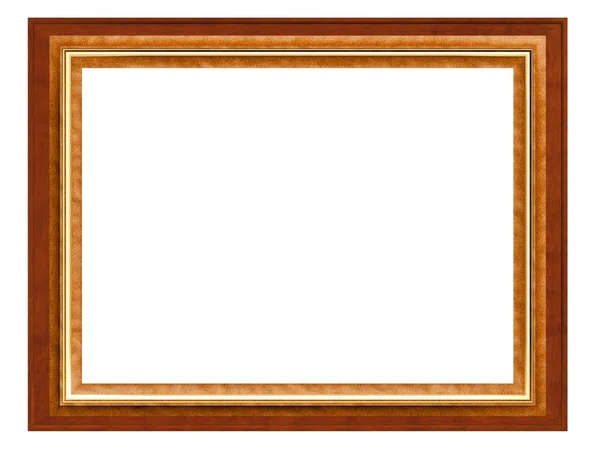 Quadro retangular para as pinturas e fotografias, isolado sobre fundo branco — Fotografia de Stock