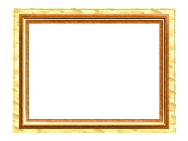 Rectangular frame for the paintings and photographs, isolated on white background — Stock Photo, Image
