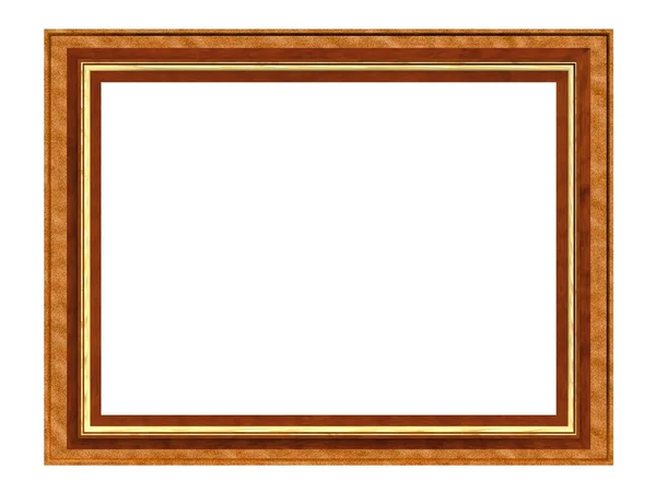 Rektangulär ram för målningar och fotografier, isolerad på vit bakgrund — Stockfoto