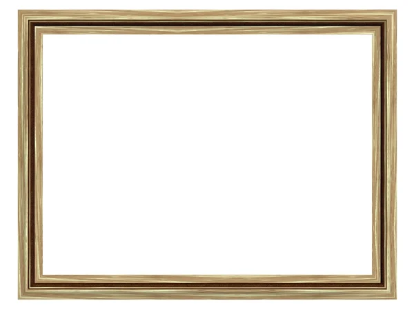 Marco rectangular para las pinturas y fotografías, aislado sobre fondo blanco —  Fotos de Stock