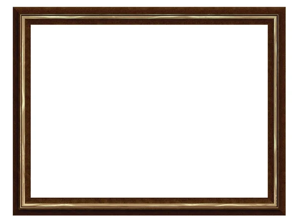 Rechthoekig frame voor de schilderijen en foto's, geïsoleerd op witte achtergrond — Stockfoto