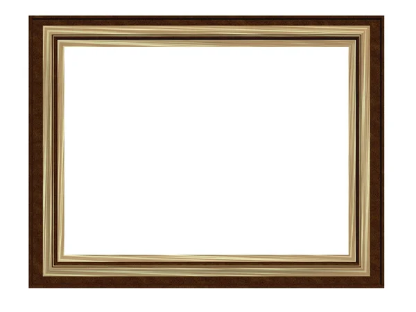 Ορθογώνιο πλαίσιο για τα έργα ζωγραφικής και φωτογραφίες, που απομονώνονται σε λευκό φόντο — Φωτογραφία Αρχείου