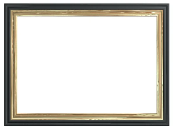 Прямоугольная рамка для картин и фотографий, изолированная на белом фоне — стоковое фото