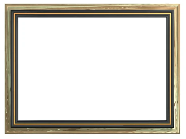 Rechthoekig frame voor de schilderijen en foto's, geïsoleerd op witte achtergrond — Stockfoto