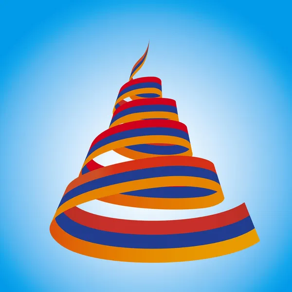 Bandiere a spirale nei colori delle bandiere nazionali . — Vettoriale Stock