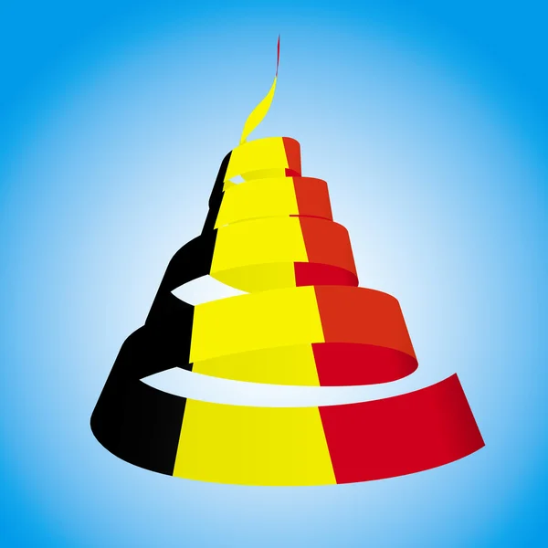 Banderoles spirales aux couleurs des drapeaux nationaux . — Image vectorielle