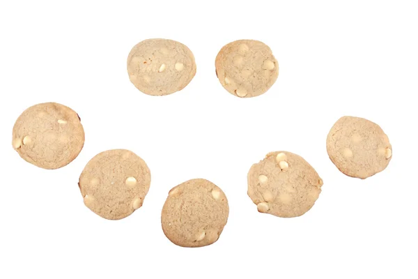 Suiker koekjes met witte chocolade chips — Stockfoto