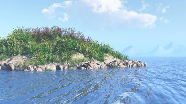 Ostrov in the ocean — стоковое фото