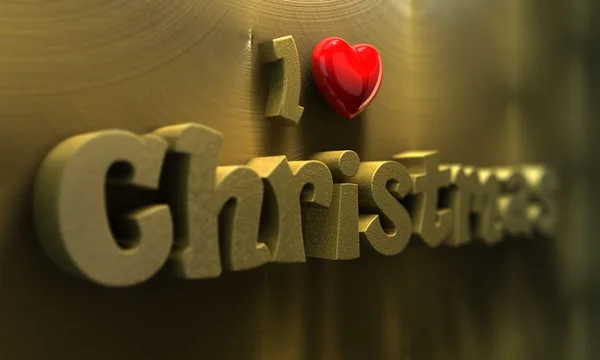 I Love Christmas — Stock Photo, Image