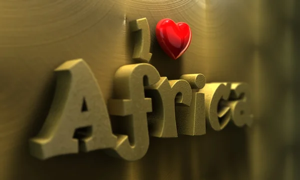 Én szeretem a Afrika — Stock Fotó