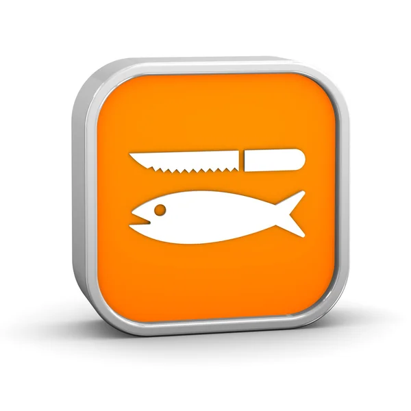 Čištění znamení ryby — Stock fotografie