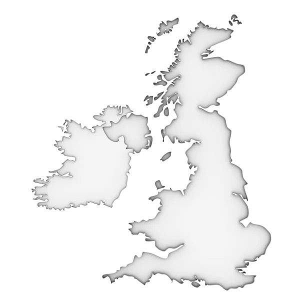 Mapa Velká Británie — Stock fotografie