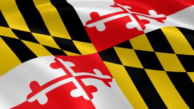 Marylander flag in the wind clipart