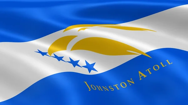 Johnston atol vlajka ve větru — Stock fotografie