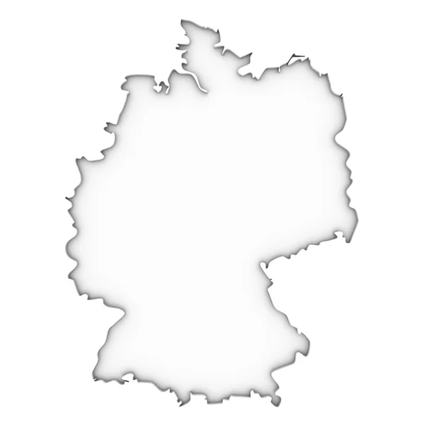 Németország térképe — Stock Fotó