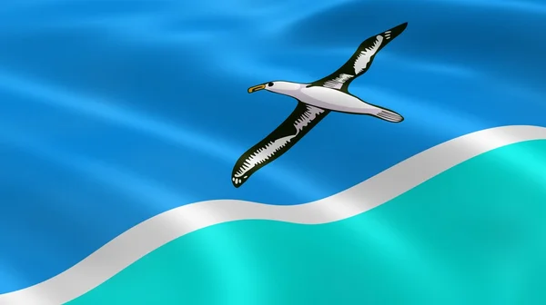 Midway Atoll flag in the wind — Stock Photo, Image