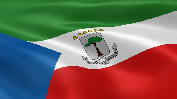 Ækvatorialguineanske flag i vinden - Stock-foto