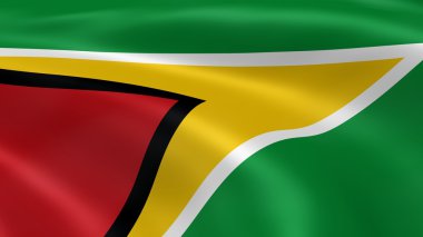 Guyanese flag in the wind clipart