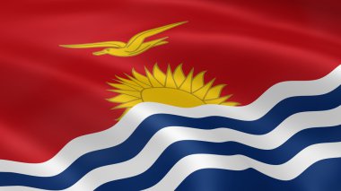 I-Kiribati flag in the wind clipart