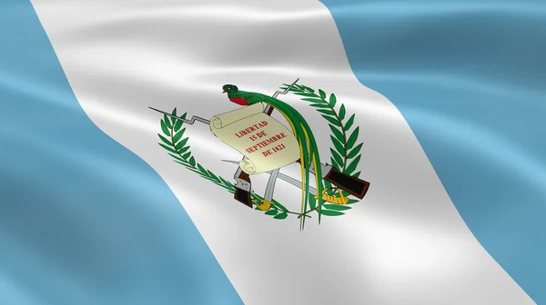 Флаг Гватемалы на ветру — стоковое фото