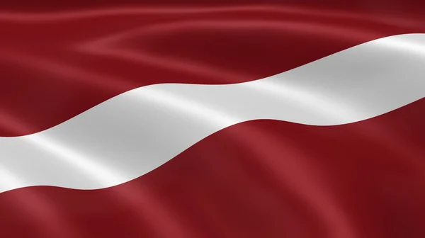 Latvian flag in the wind — Stock Photo, Image