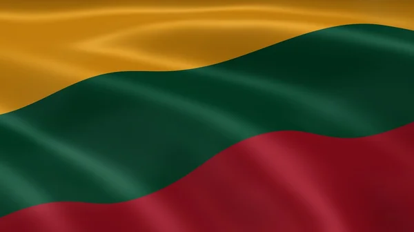 Lithuanian flag in the wind — Stock Photo, Image