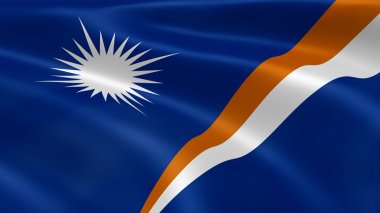 Marshallese flag in the wind clipart