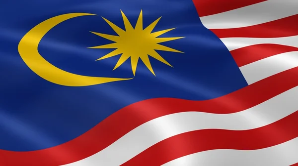 Bandiera malasica nel vento — Foto Stock