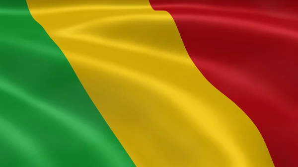 Malis flag i vinden - Stock-foto