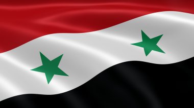 Syrian flag in the wind clipart