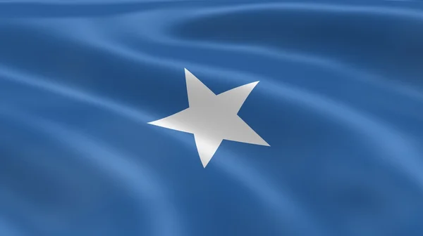 Прапор Сомалі на вітрі — стокове фото
