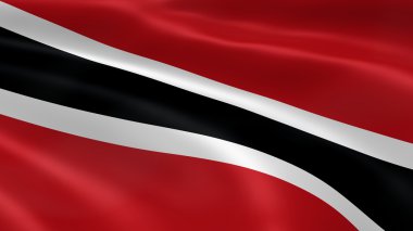 Trinidadian flag in the wind clipart