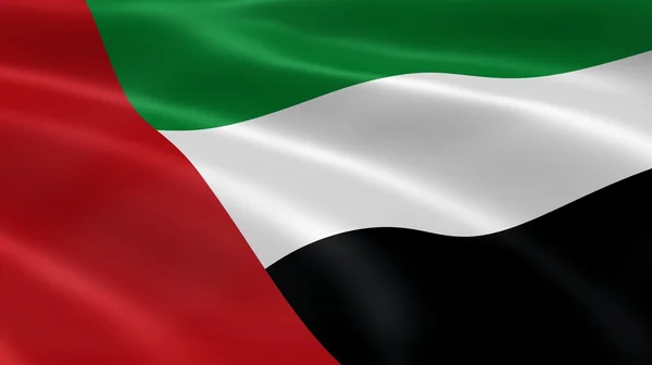 Emirati flag in the wind — Stock Photo, Image