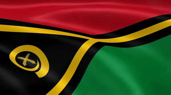 Vanuatuan flag i vinden - Stock-foto