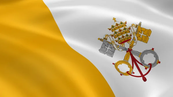 Vatikanstatens flagga i vinden — Stockfoto