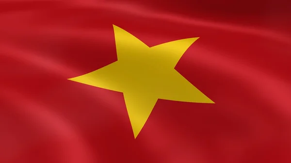 Vietnamesische Flagge im Wind — Stockfoto