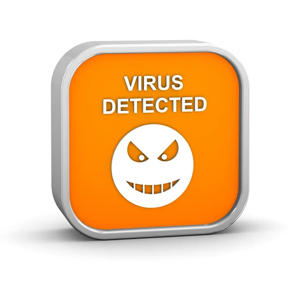 Vírus detectado sinal — Fotografia de Stock