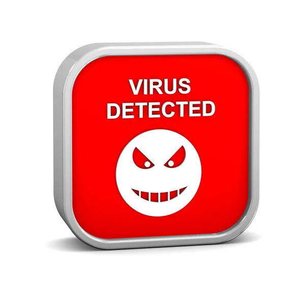 Zjištěn virus znamení — Stock fotografie