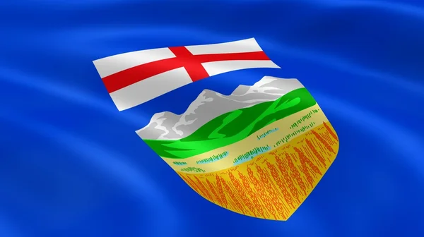 Bandera Albertan en el viento — Foto de Stock