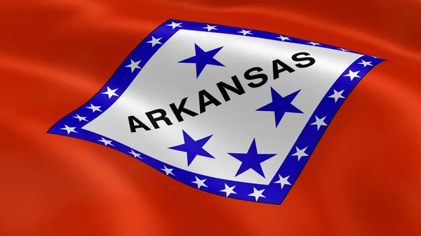 Arkansan flag in the wind — Stock Photo, Image