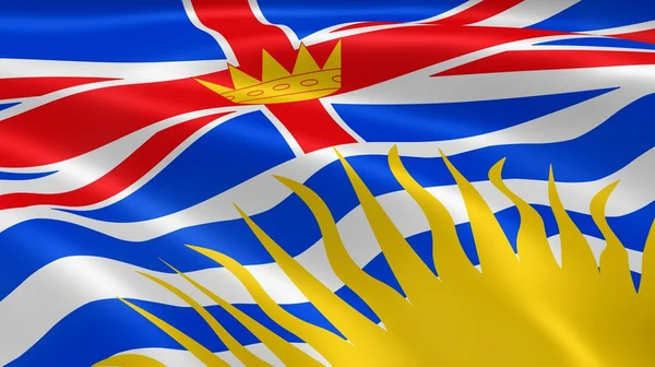 Brittiska colombianska flaggan i vinden — Stockfoto